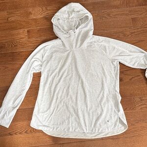 Women’s Lightweight Hooded Pullover Sweatshirt - Light Gray